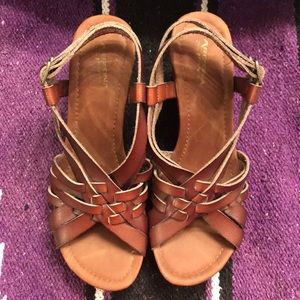 Arizona wedge sandals (NWOT)